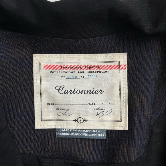 Anthropologie Cartonnier Telluride Floral Ombre Open Blazer Jacket Black 6 / S - Picture 12 of 13